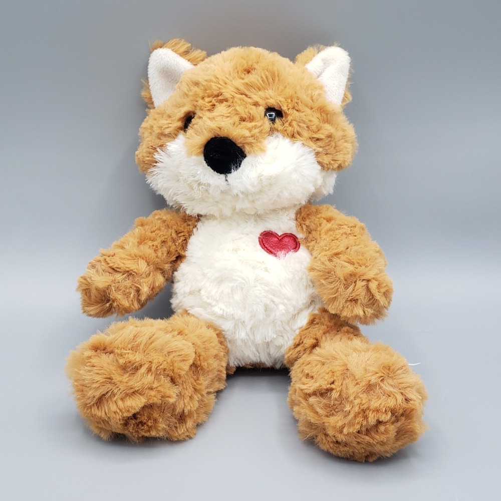 Walmart Fox Heart Plush rust Orange White Red Small 9"‎ Forest Animal Stuffed
